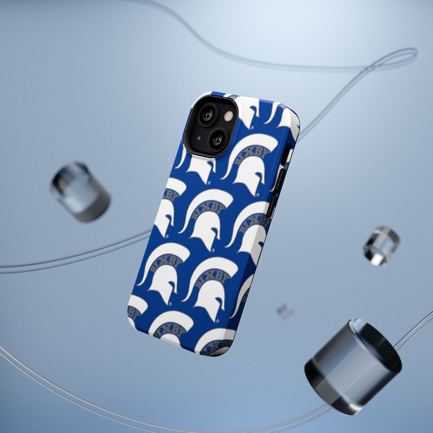 Bixby Spartan White Logo Impact Resistant iPhone Case