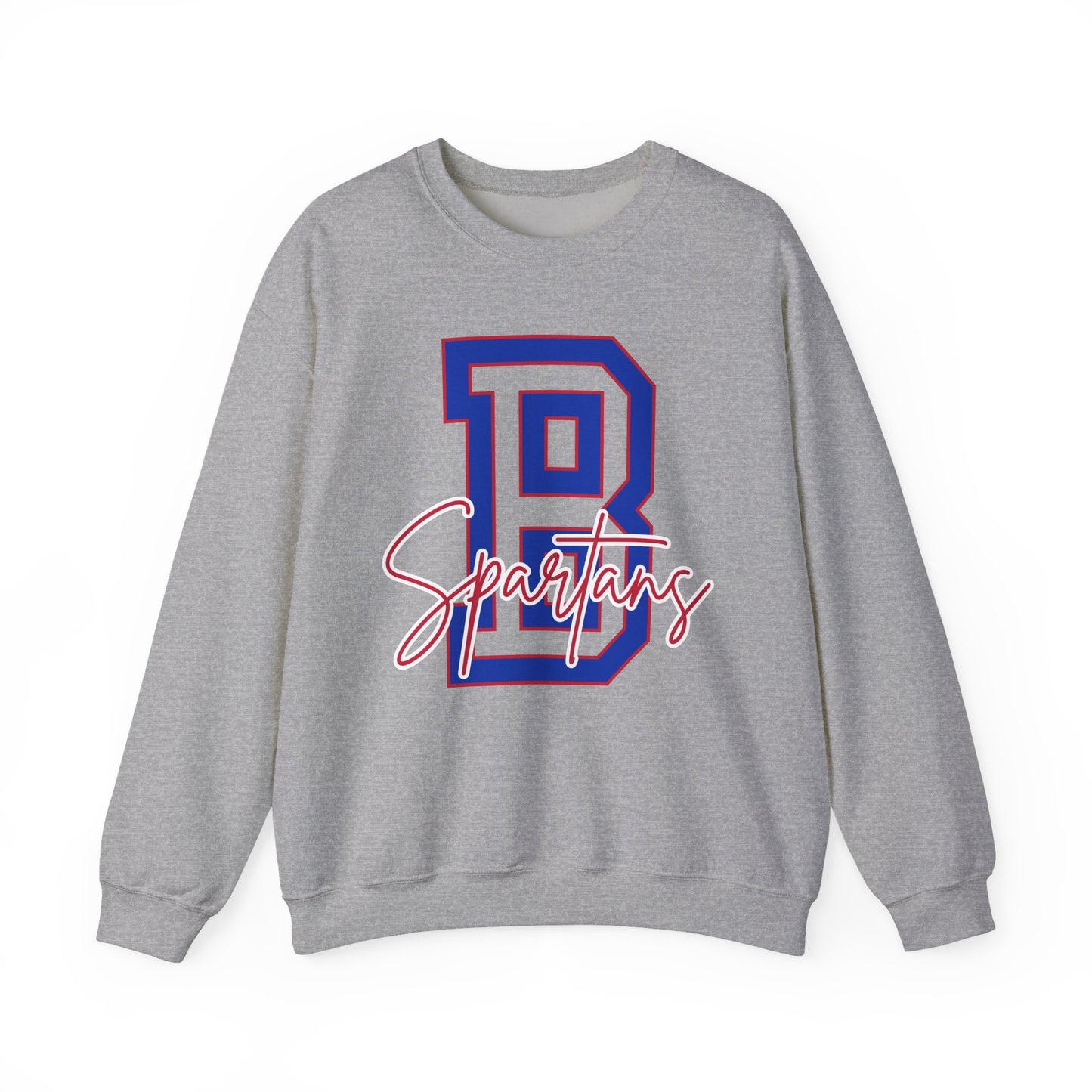 Bixby Spartans Single Letter and Cursive Print Gildan Sweatshirt