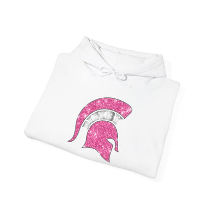 Bixby Spartan Pink Helmet Bling Gildan Hoodie