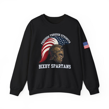 Bixby Spartans Freedom Through Strength Gildan Sweatshirt