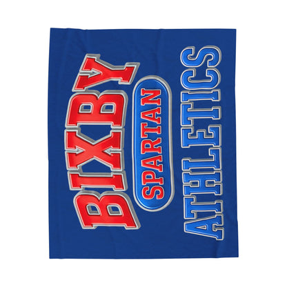 Bixby Spartan Athletics Velveteen Plush Blanket