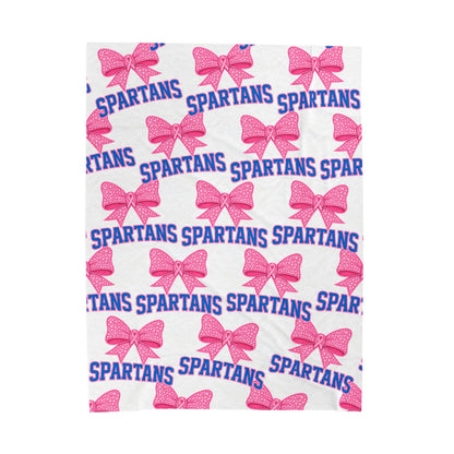 Spartans Velveteen Plush Breast Cancer Awareness
