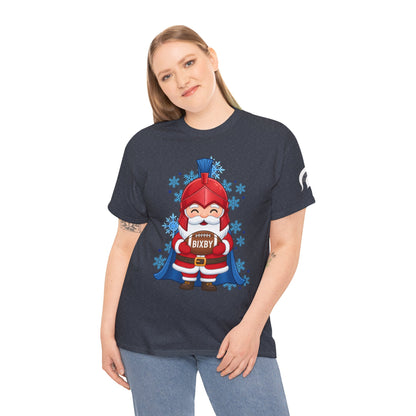Spartan Football Santa Gildan Tee With Sleeve Print