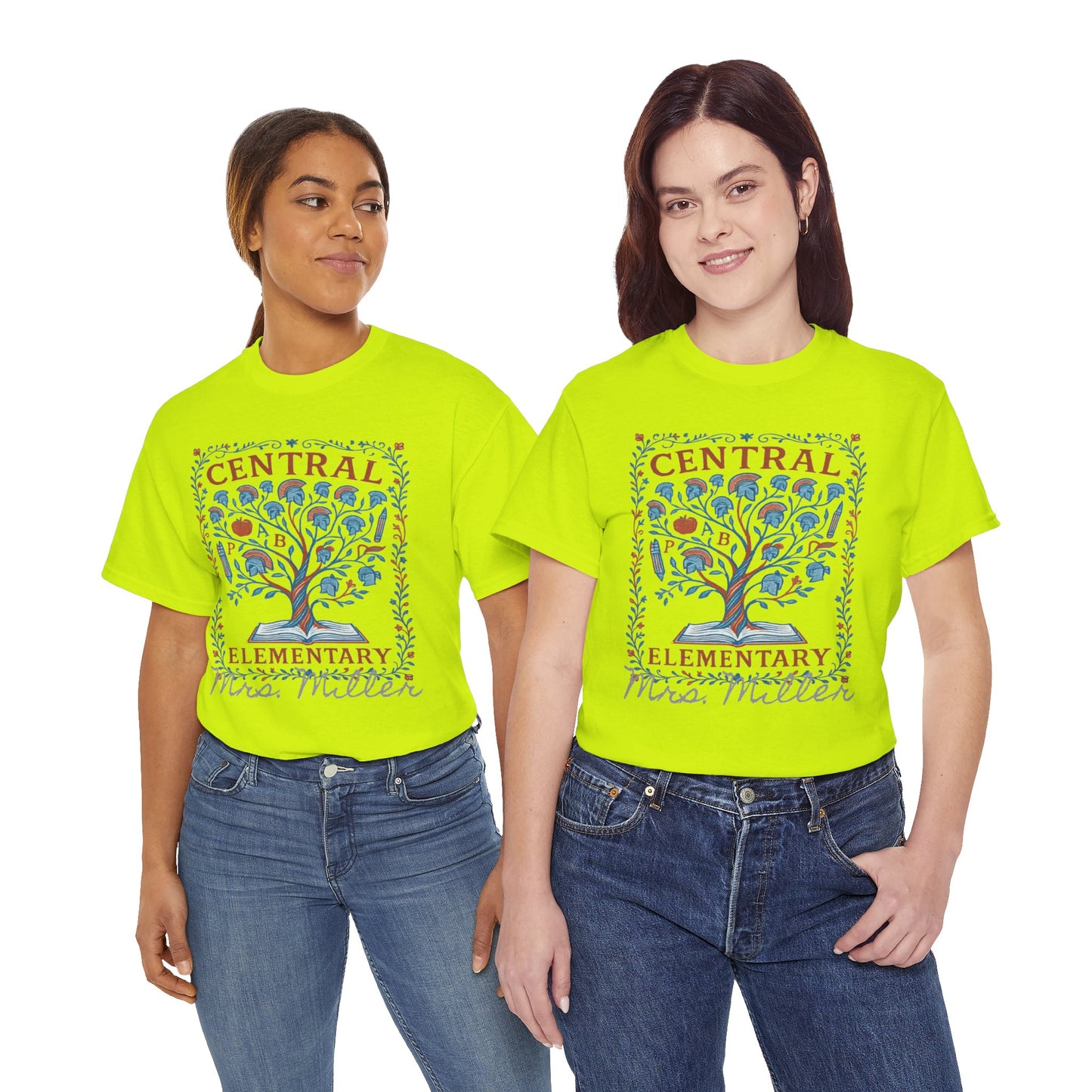 Ornate Spartan Central Elementary Gildan Tee