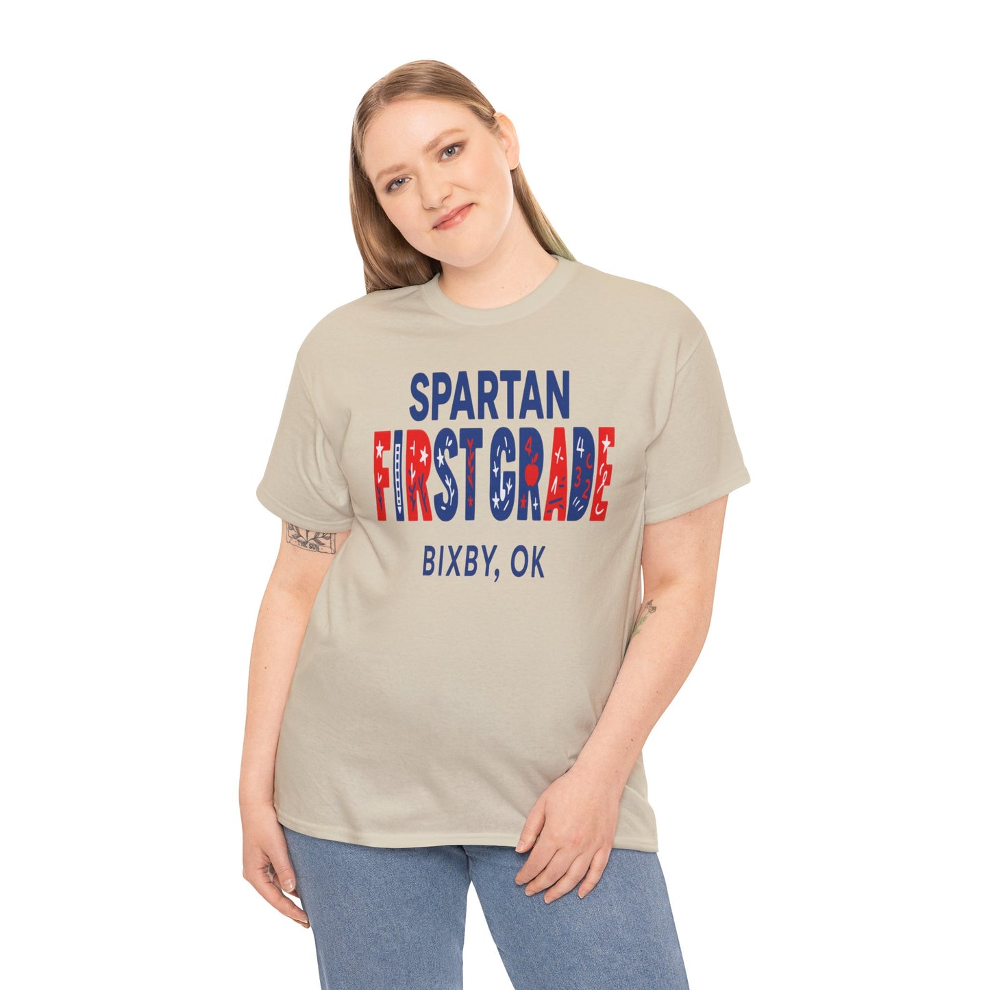 First Grade Spartan Gildan Tee