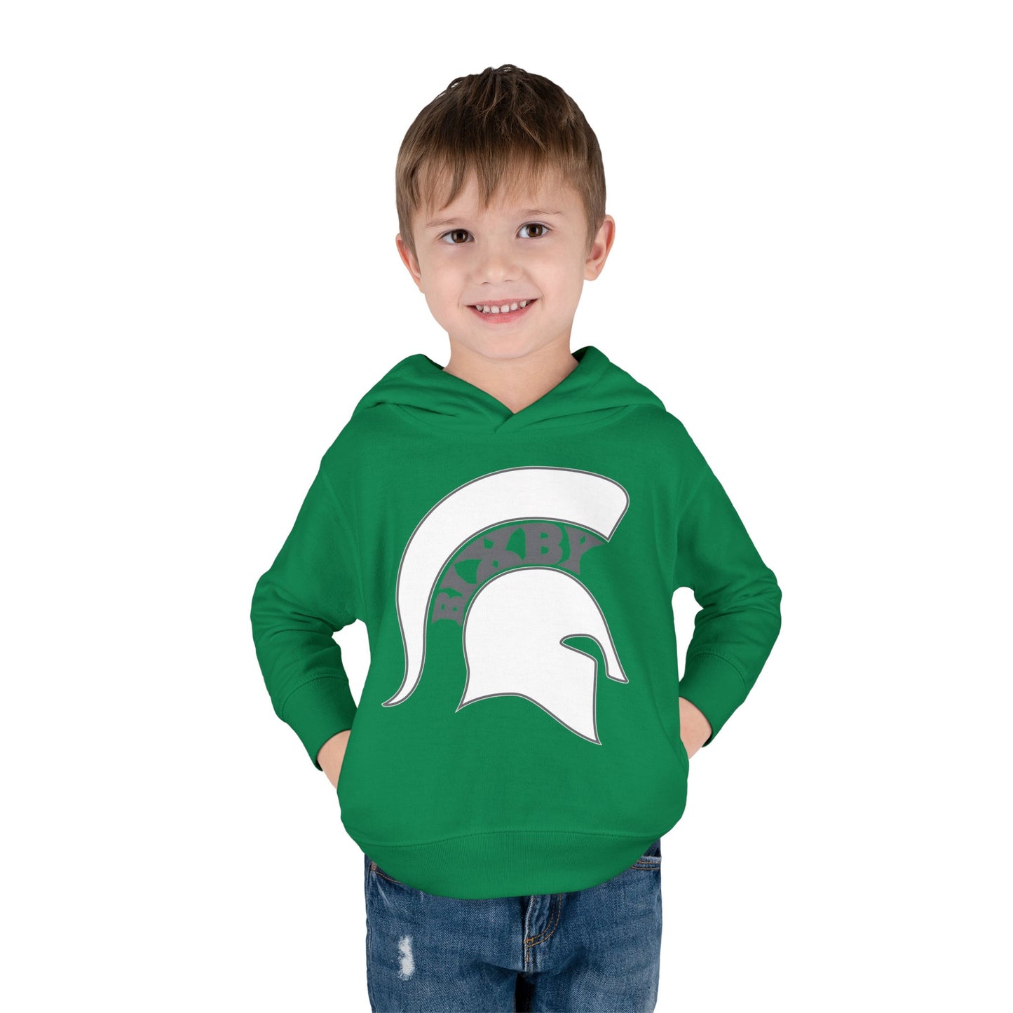 Bixby Spartans White Logo Toddler Rabbit Skins Hoodie