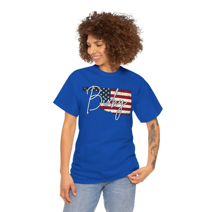 Oklahoma Flag Bixby Script Gildan Tee