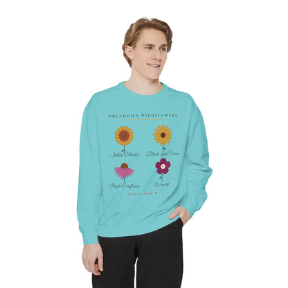 Oklahoma Wildflower Field Guide Crewneck Sweatshirt | Comfort Colors