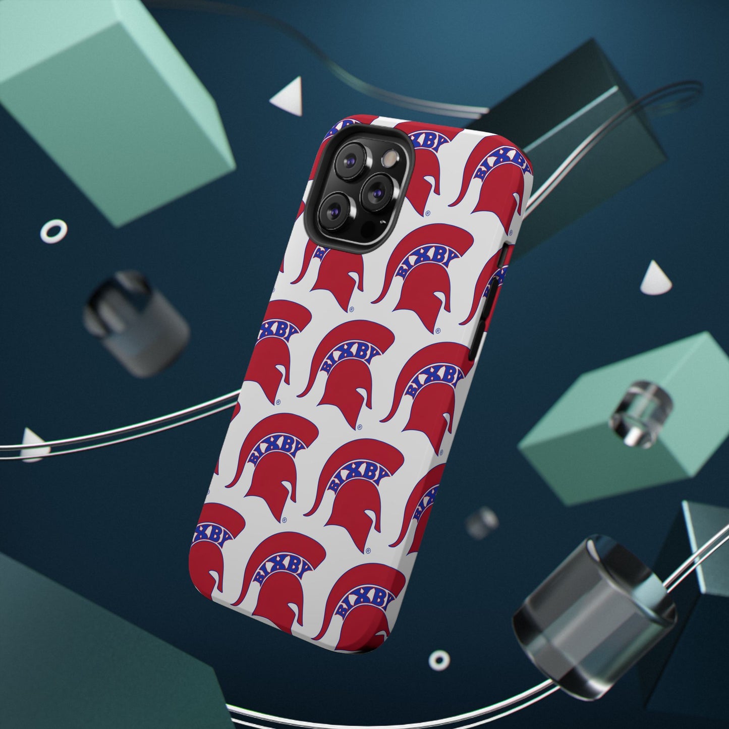 Bixby Spartan Red Logo Impact Resistant iPhone Case