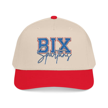 Embroidered BIX Script Baseball Cap — Retro Distressed Patch Hat