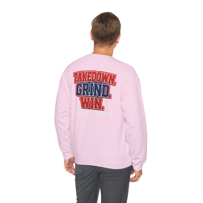 Takedown. Grind. Win Spartan Wresting Gildan Sweatshirt
