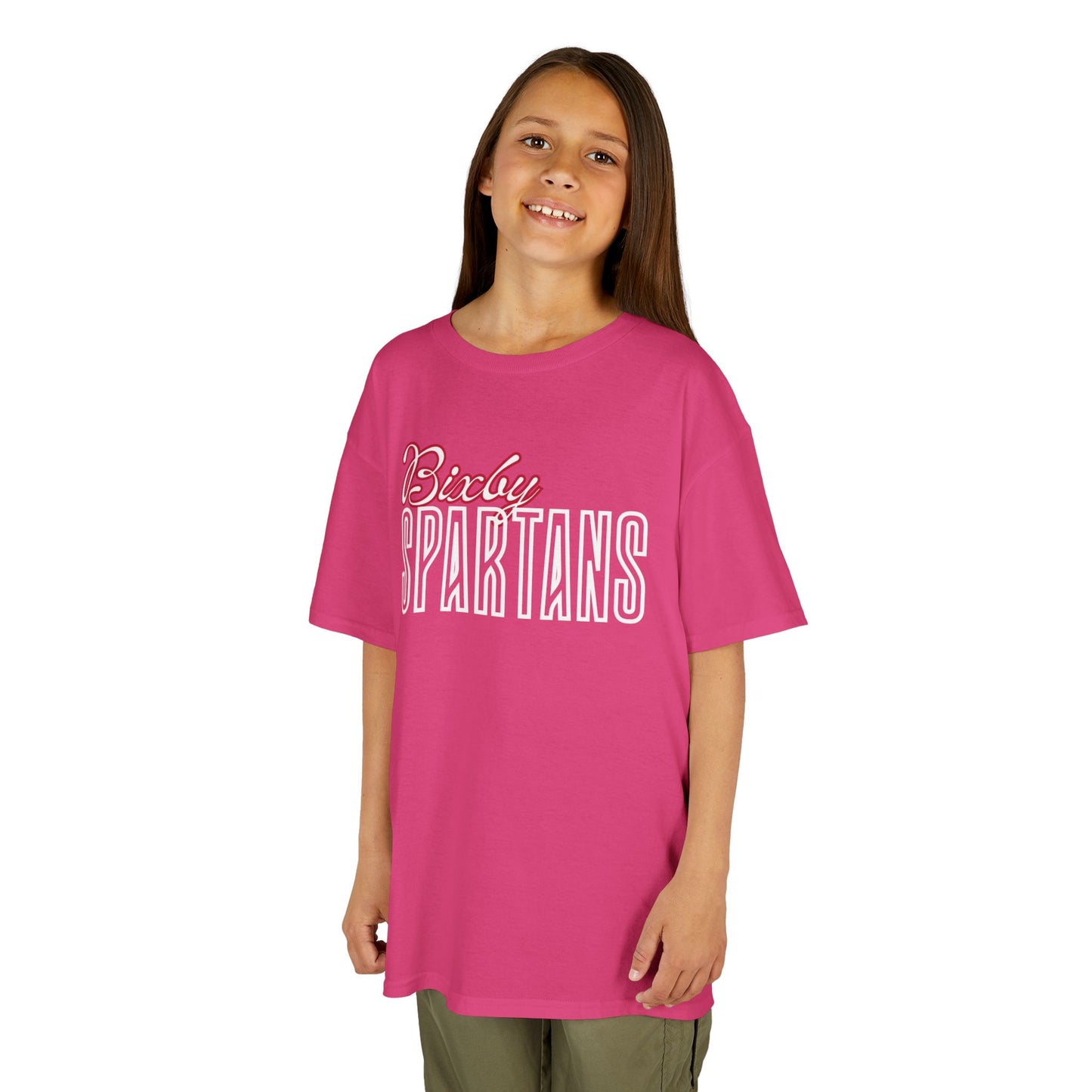 Bixby Spartans Cursive Youth Gildan Tee