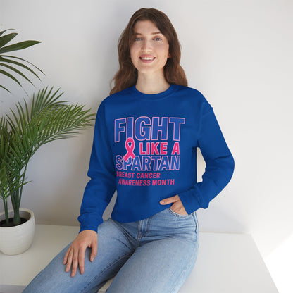 Fight Like A Spartan Breast Cancer Awareness Gildan Sweatshirt