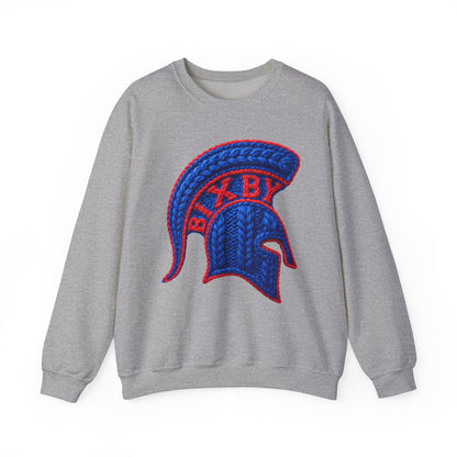 Blue Spartan Helmet BIXBY Knit-Style Printed Design