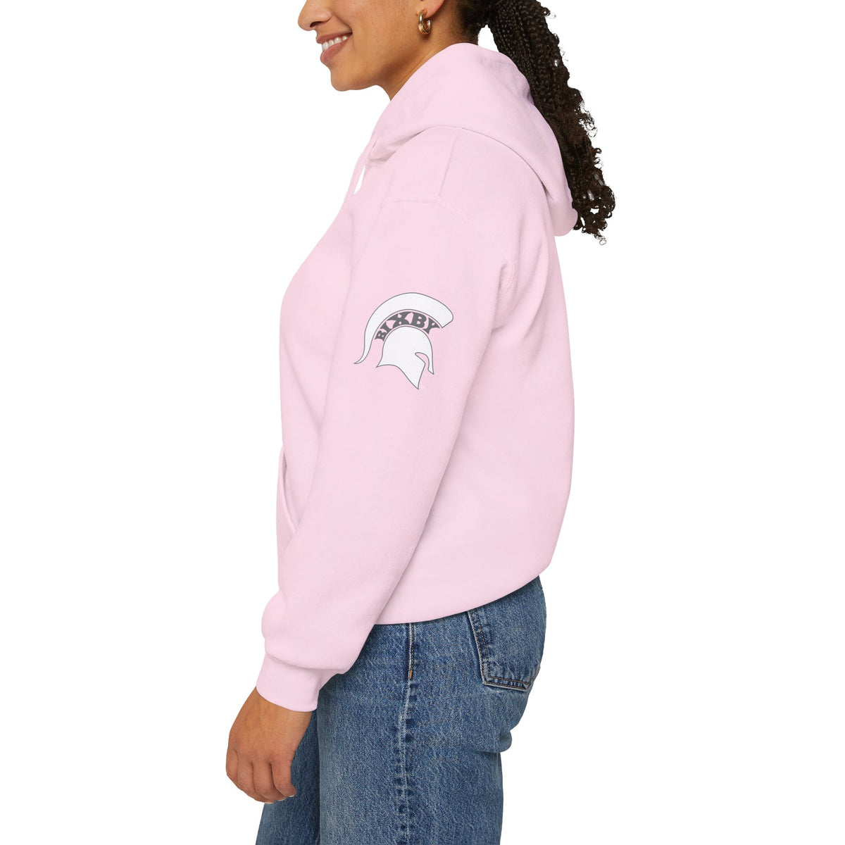 Bixby Spartans 'B' Logo With Sleeve Spartan Hoodie