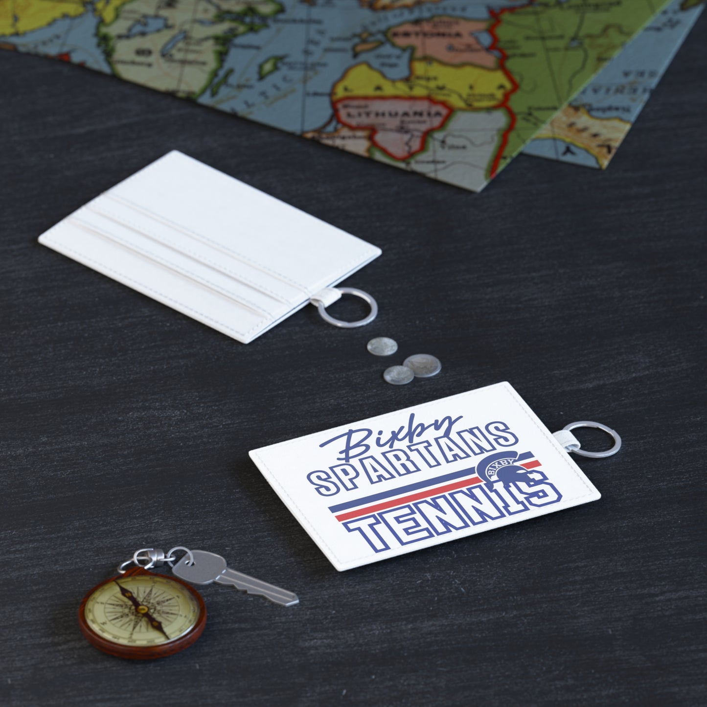 Bixby Spartans Saffiano Leather Luggage Tag
