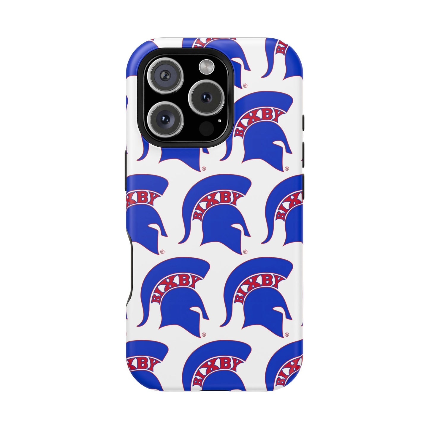 Bixby Spartan Blue Logo Impact Resistant iPhone Case