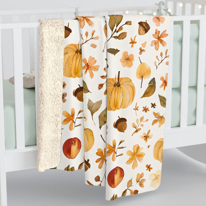 Autumn Vibes Sherpa Comfy Blanket