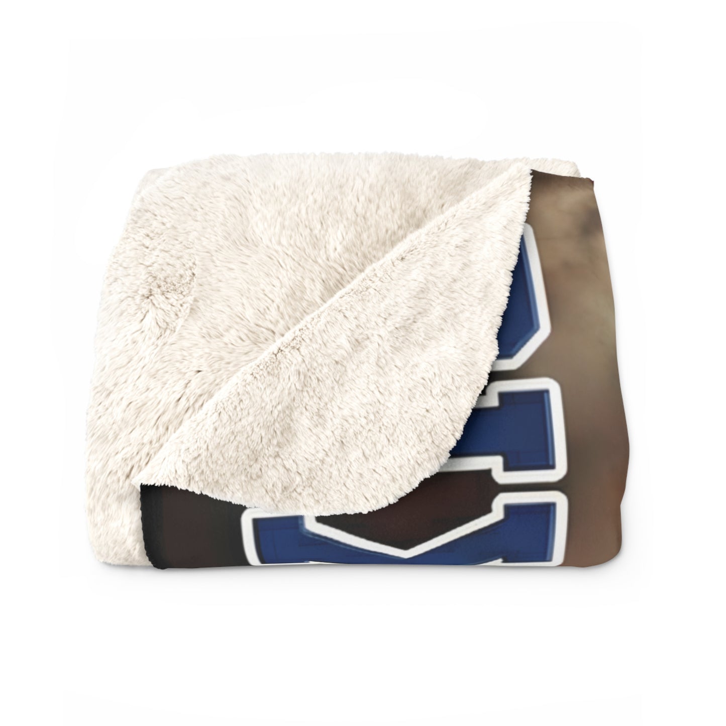Bixby Spartans Sherpa Fleece Blanket — American Flag & Spartan Helmet (Valor • Pride • Community)