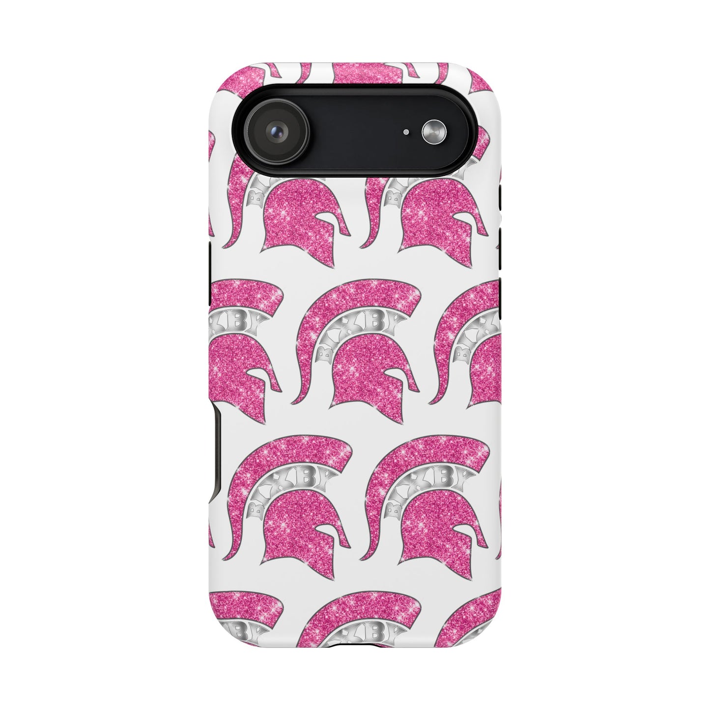 Bixby Spartan Pink Bling Logo Impact Resistant iPhone Case