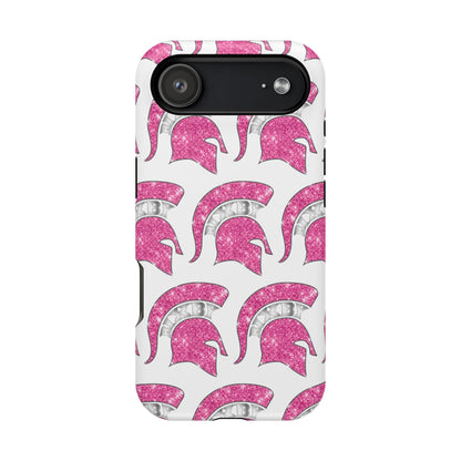 Bixby Spartan Pink Bling Logo Impact Resistant iPhone Case