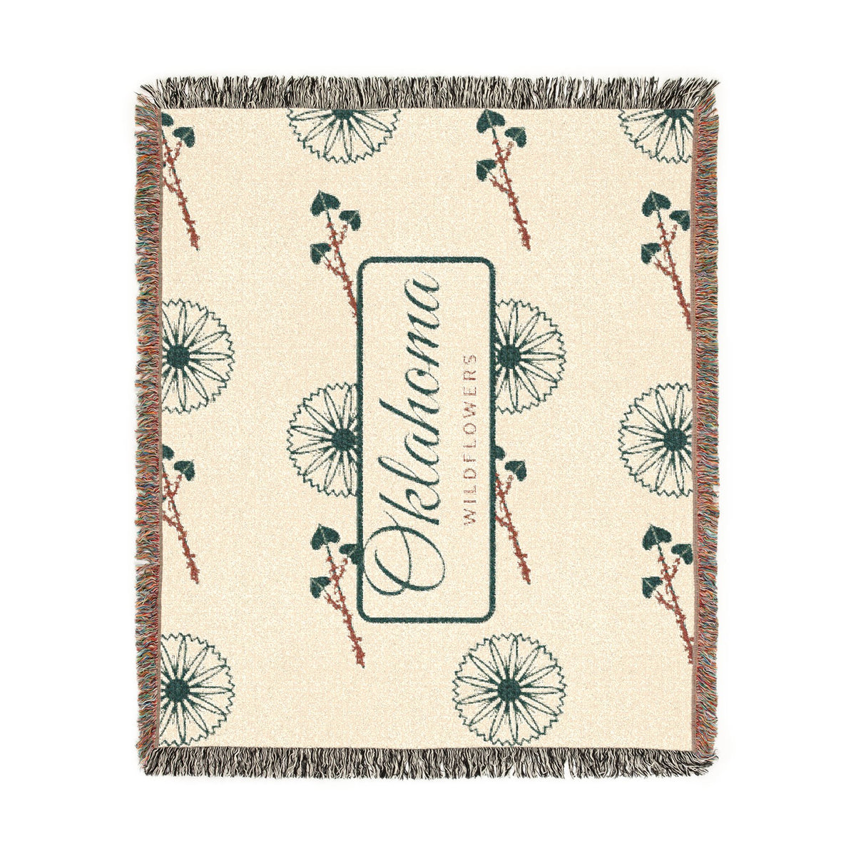 Oklahoma Wildflower Woven Throw Blanket