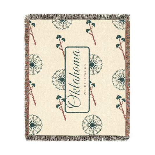 Oklahoma Wildflower Woven Throw Blanket