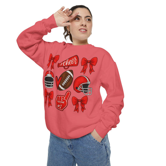 Bixby Spartan Cheer & Football Comfort Colors Sweatshirt