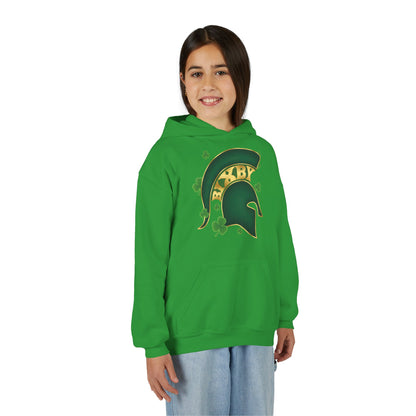 St. Patty's Good Luck Spartan Helmet Youth Hoodie