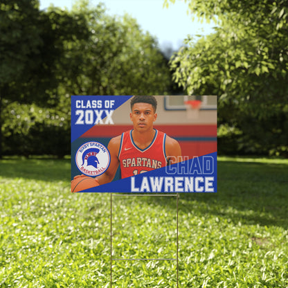 Bixby Spartan Basketball Yard Sign