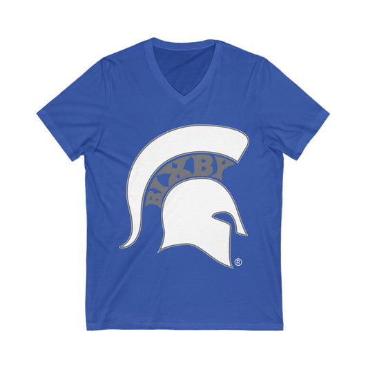 Spartan White Logo Women's Bella + Canvas V-Neck
