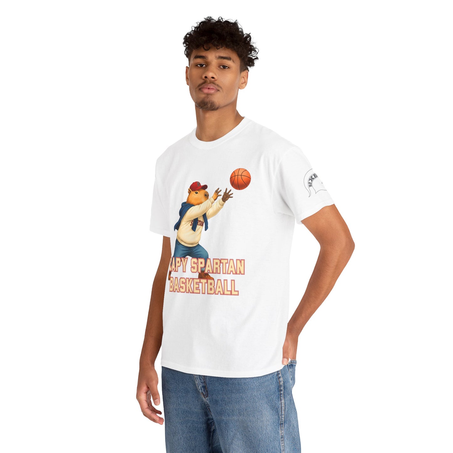 Capy Spartan Basketball Gildan Tee