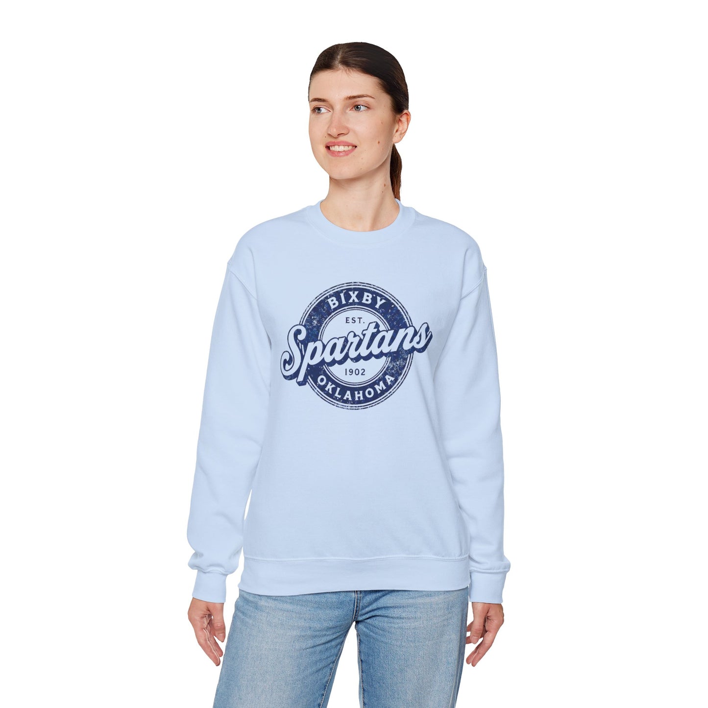 Bixby Spartans Vintage Oklahoma Crewneck Gildan Sweatshirt