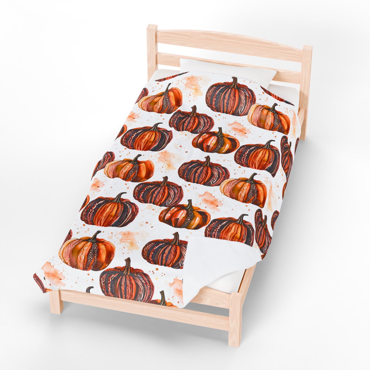 Autumn Pumpkin Paradise Velveteen Plush Blanket
