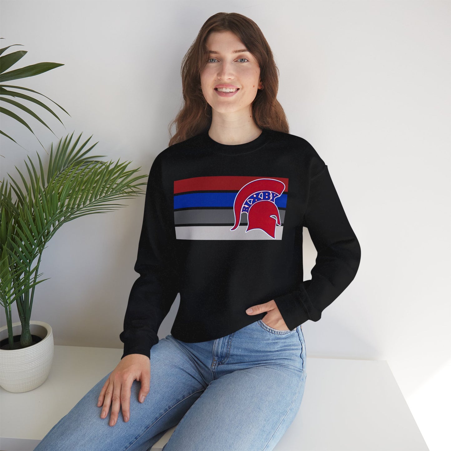 Bixby Spartan Red Logo Gildan Sweatshirt