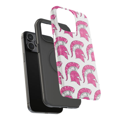 Bixby Spartan Pink Bling Logo Impact Resistant iPhone Case