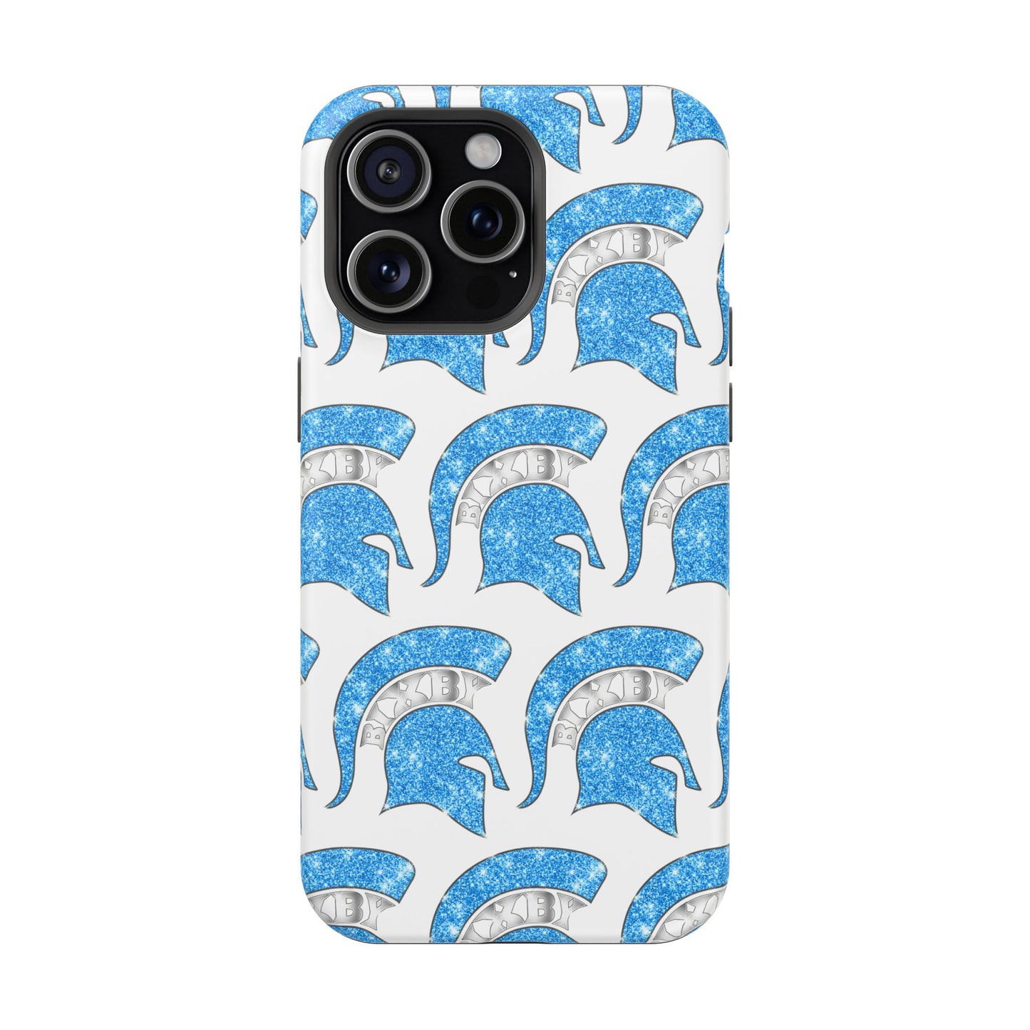 Bixby Spartan Blue Bling Logo Impact Resistant iPhone Case