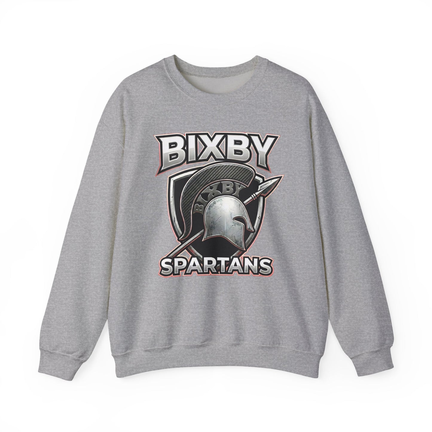 Bixby Spartans Crewneck Sweatshirt Vintage Helmet School Spirit
