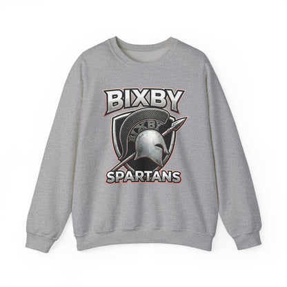 Bixby Spartans Crewneck Sweatshirt Vintage Helmet School Spirit
