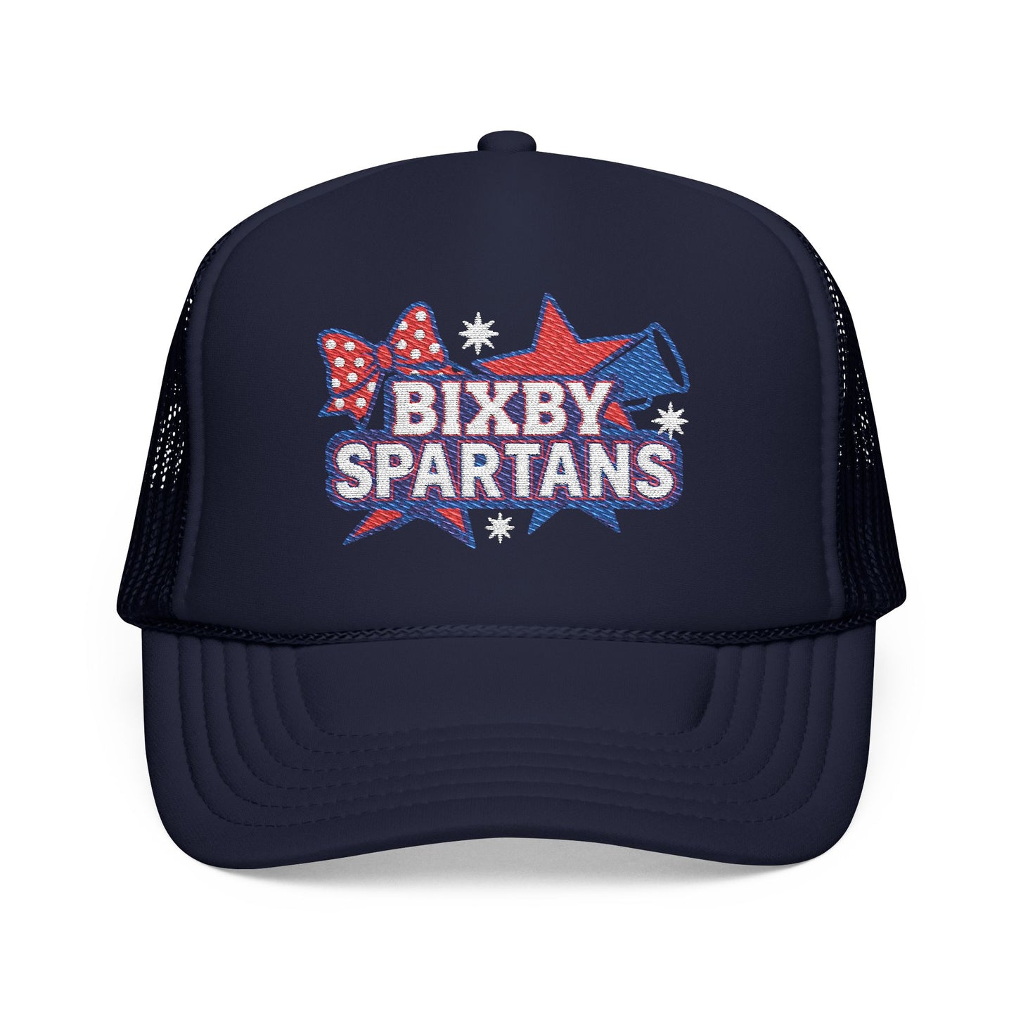 Bixby Spartans Cheer Embroidered Foam Trucker Hat