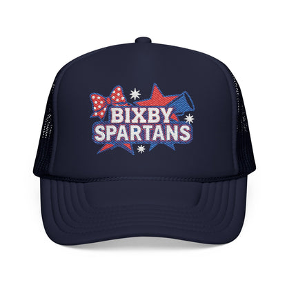 Bixby Spartans Cheer Embroidered Foam Trucker Hat