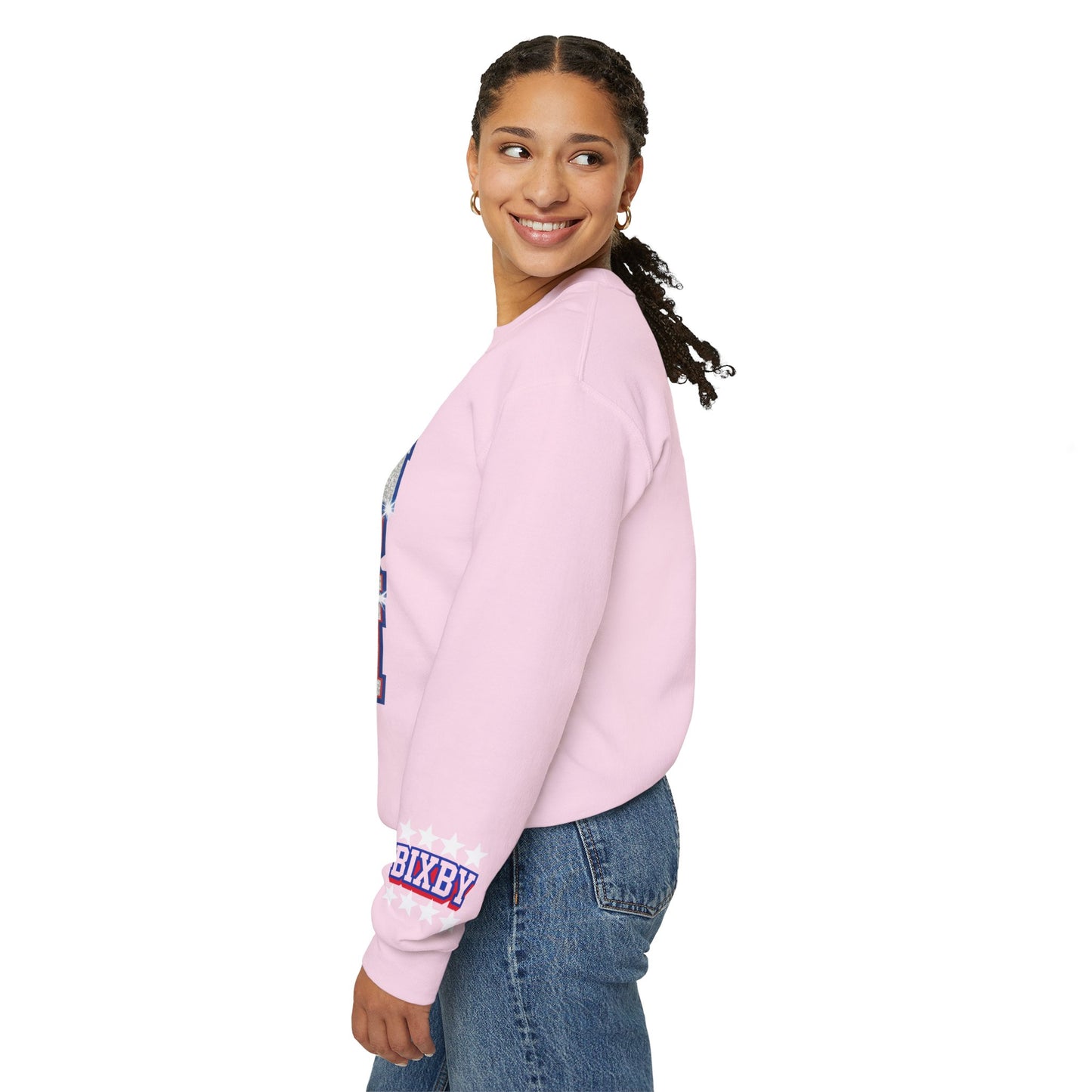 Spartan Cheer Mom With Sleeve Print Gildan Sweatshirt