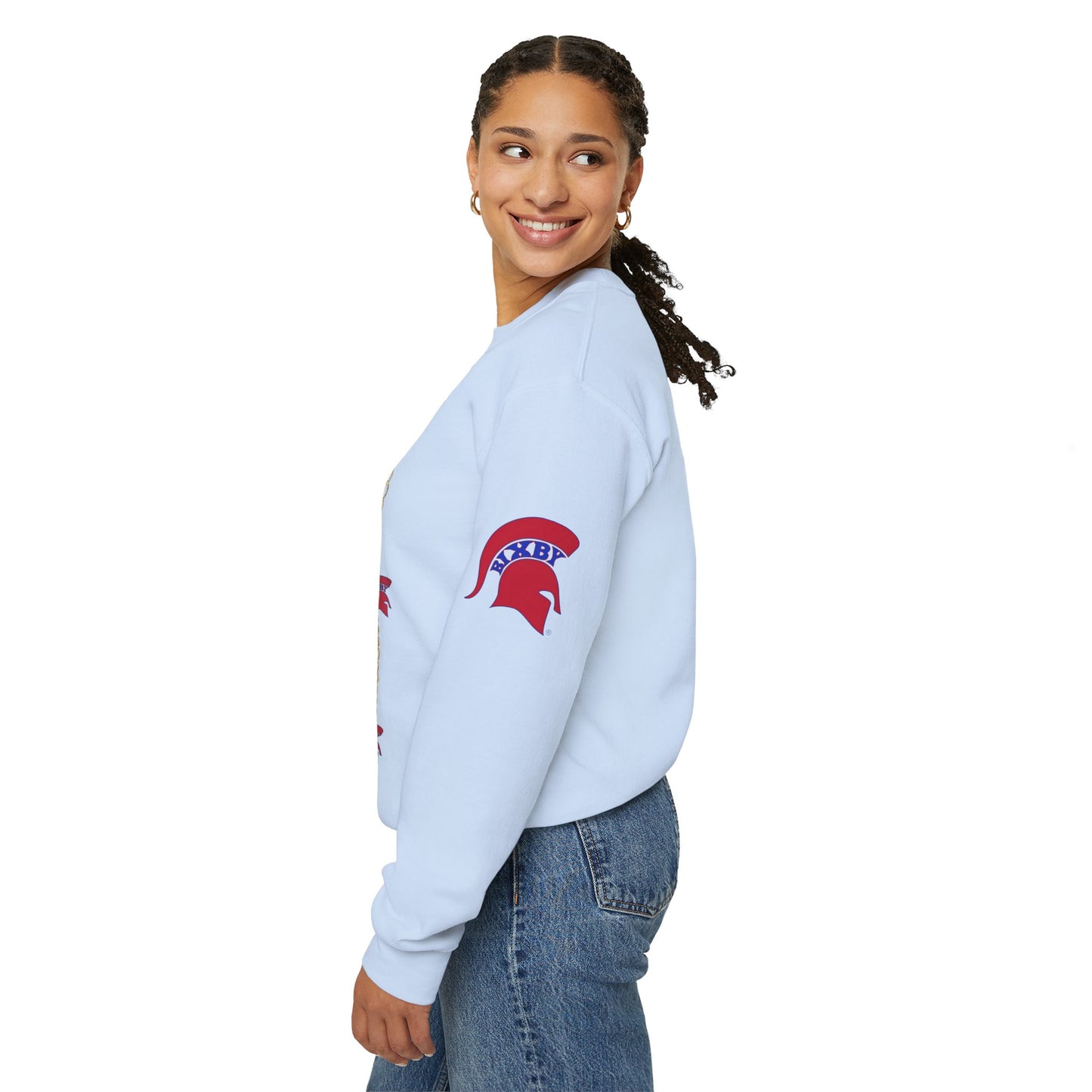 Spartan Logo Valentine XO Graphic Crewneck Sweatshirt