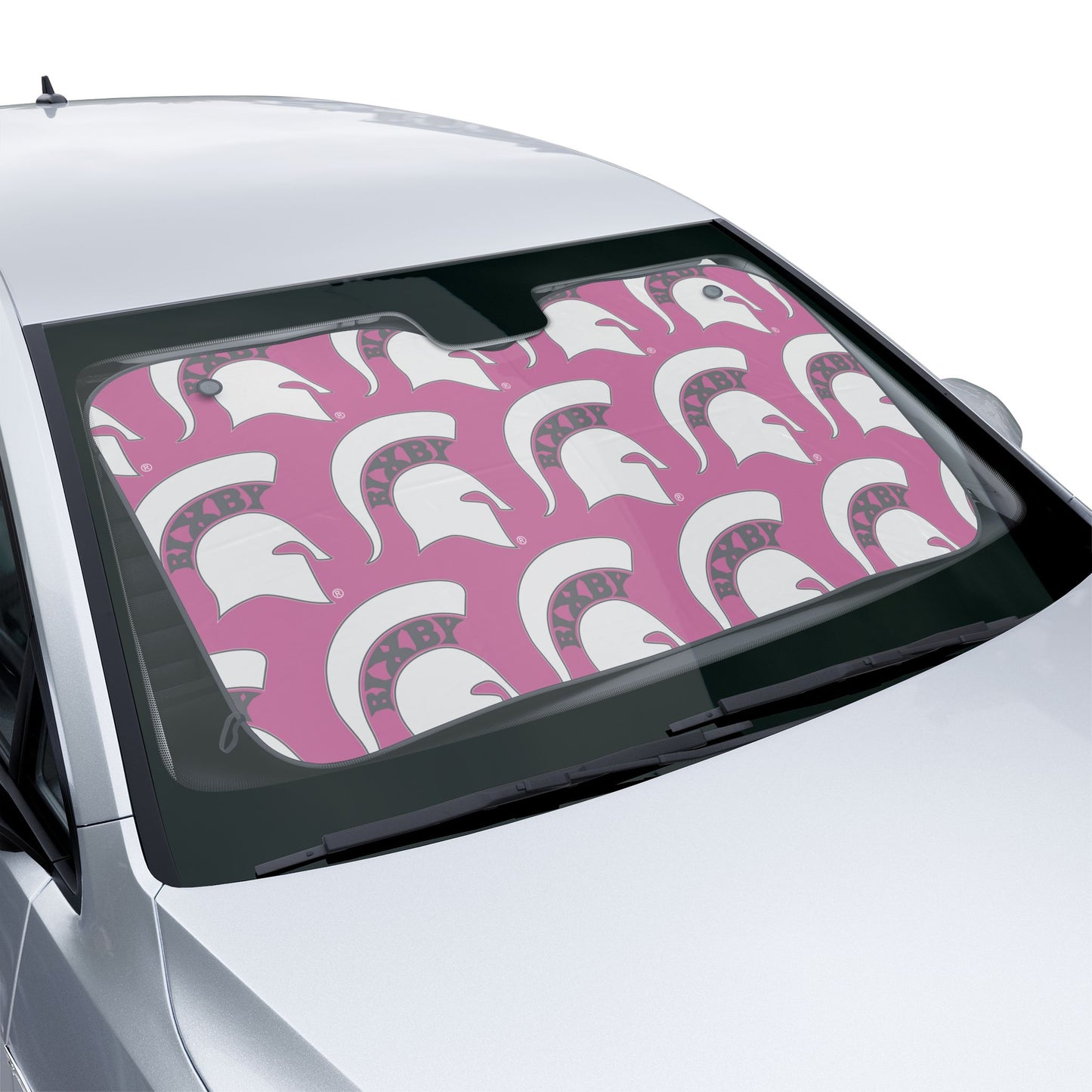 Bixby White Logo Pink Car Sun Shade