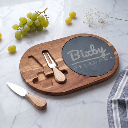 Bixby Garden Script Engraved Charcuterie Board