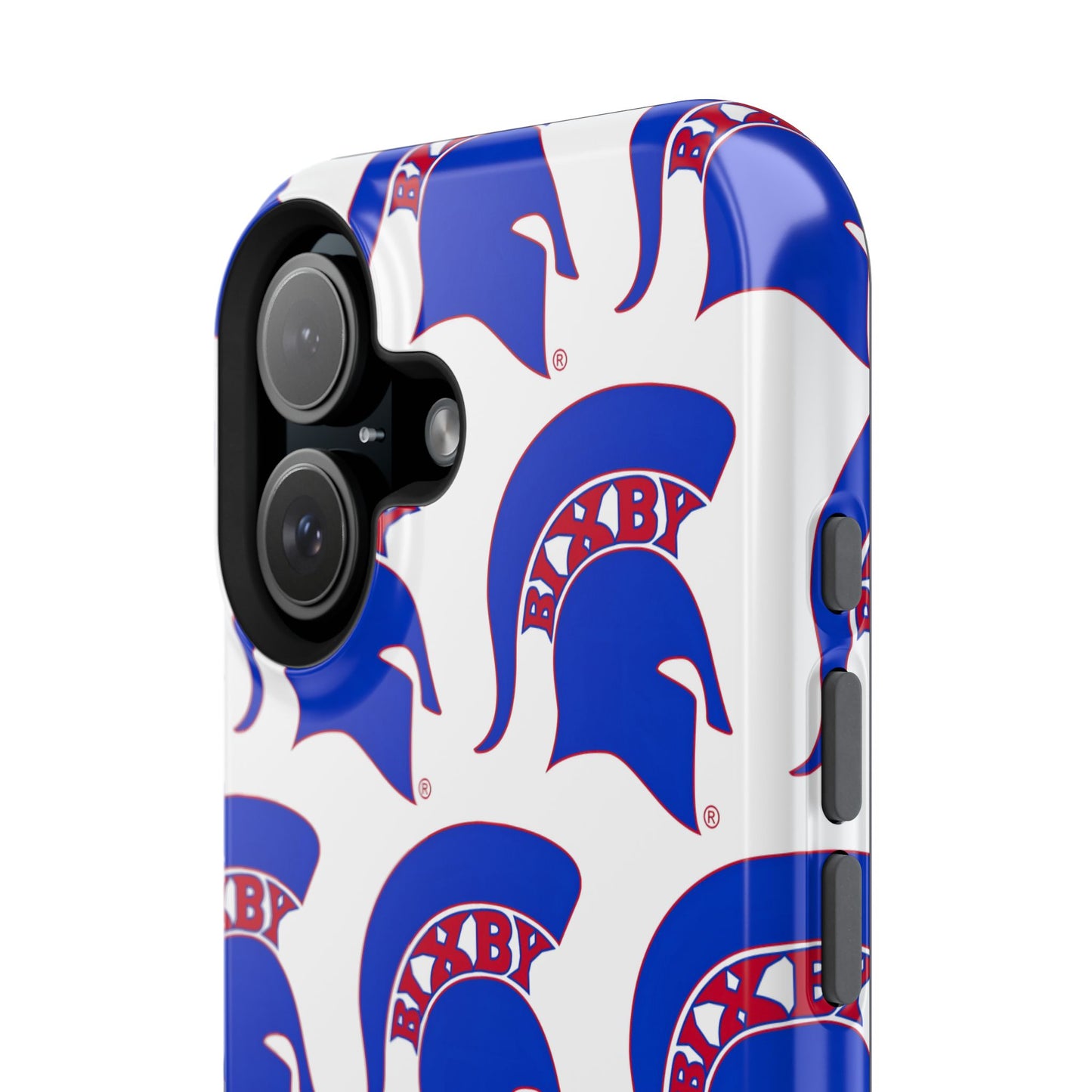 Bixby Spartan Blue Logo Impact Resistant iPhone Case