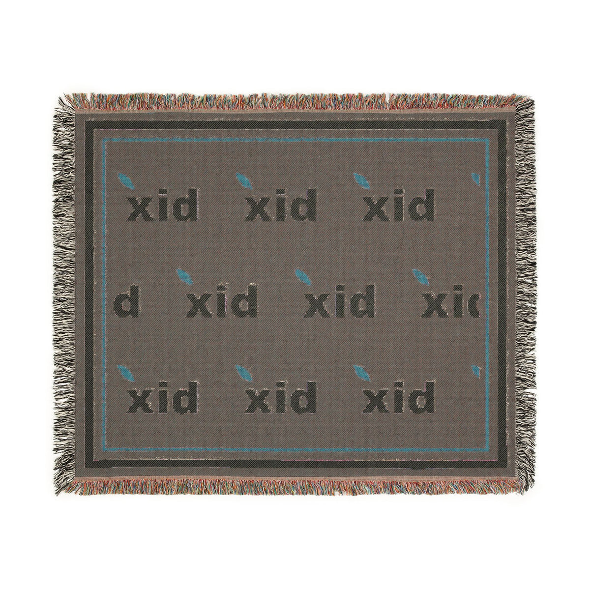 bix Stamp Monogram Woven Throw Blanket