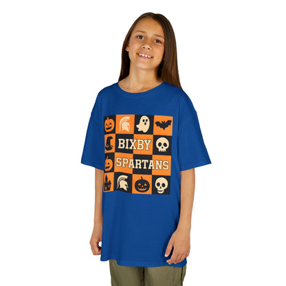 Spartan Halloween Checkerboard Youth Gildan Tee