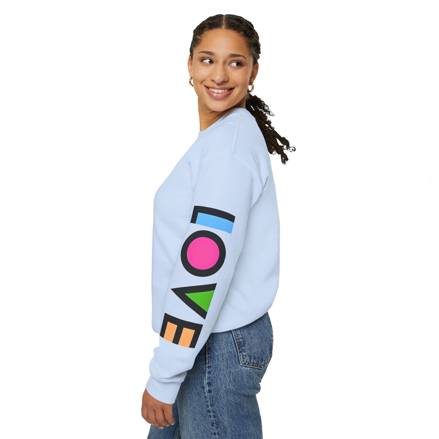 Bold Colorblock LOVE Valentine's Sleeve Graphic