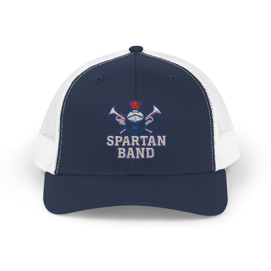 Spartan Band Embroidered Trucker Snapback